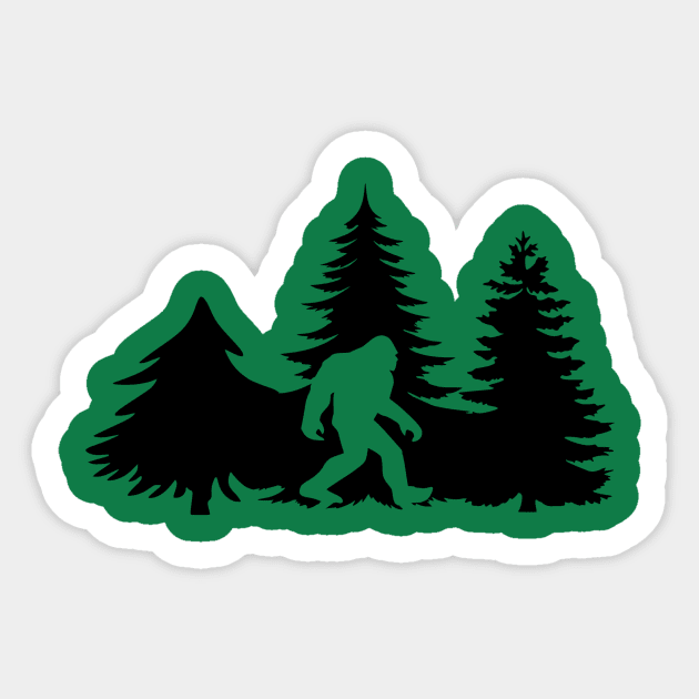 Bigfoot Silhouette Sticker by StacysCellar